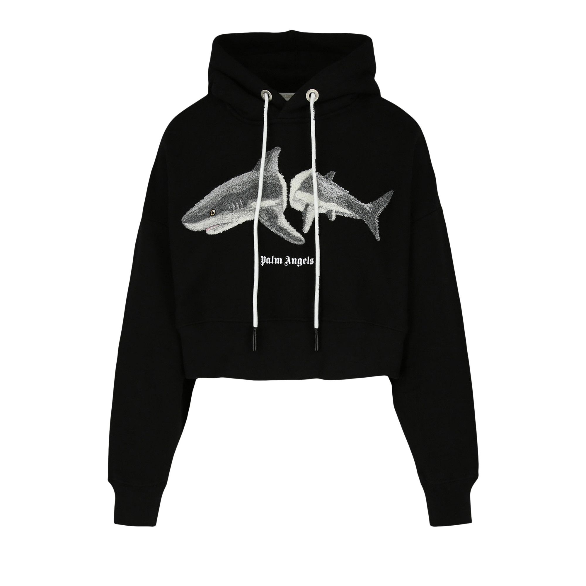Palm angels crop hoodie deals
