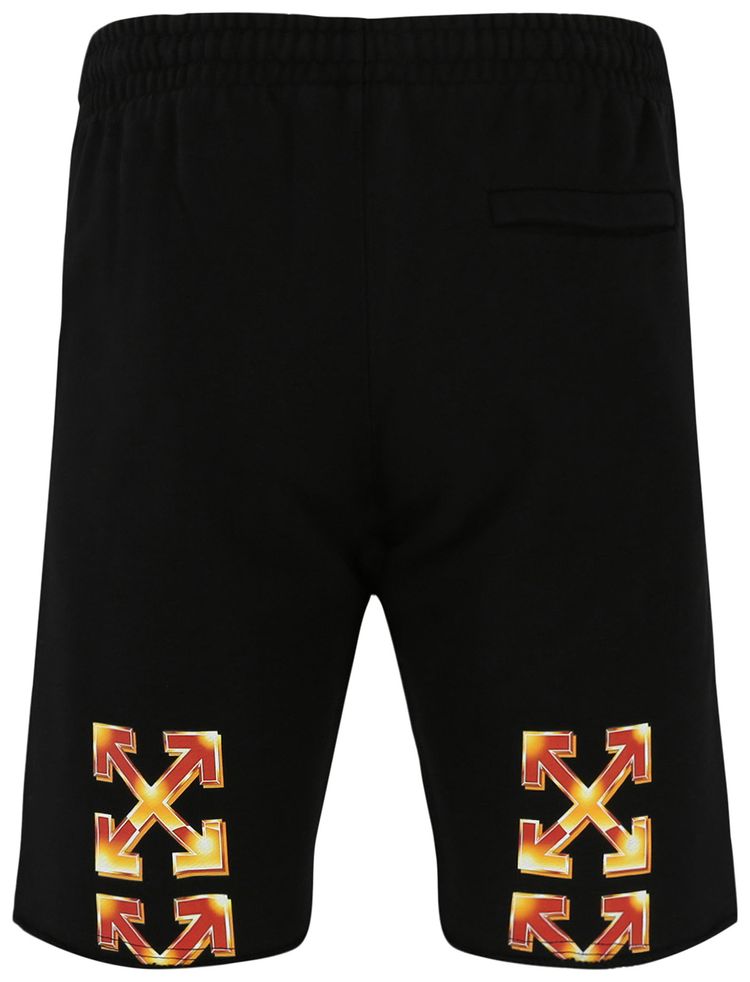 Off White Metal Arrow Sweatshort BlackOrange