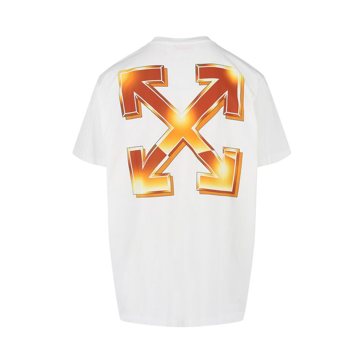 Off White Arrows Print Crewneck Tee WhiteOrange