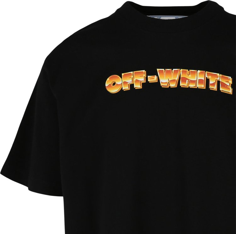 Off White Arrows Print Crewneck Tee BlackOrange