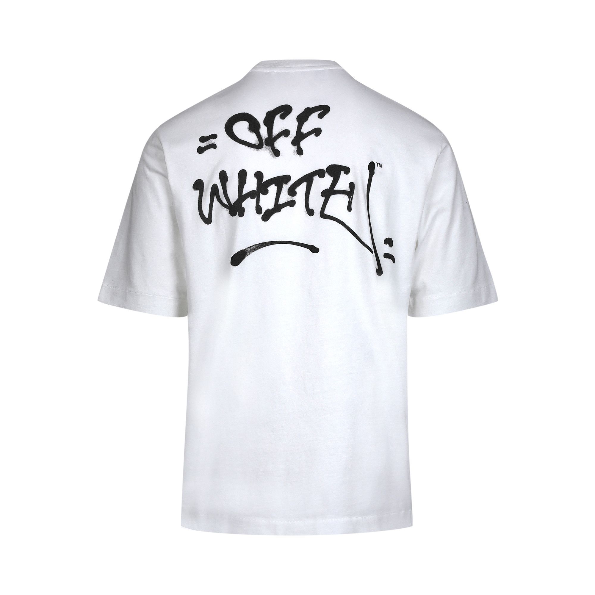 Buy Off White Neen Graffiti Skate Short Sleeve Tee White Orange OMAA119S22JER0070120 GOAT