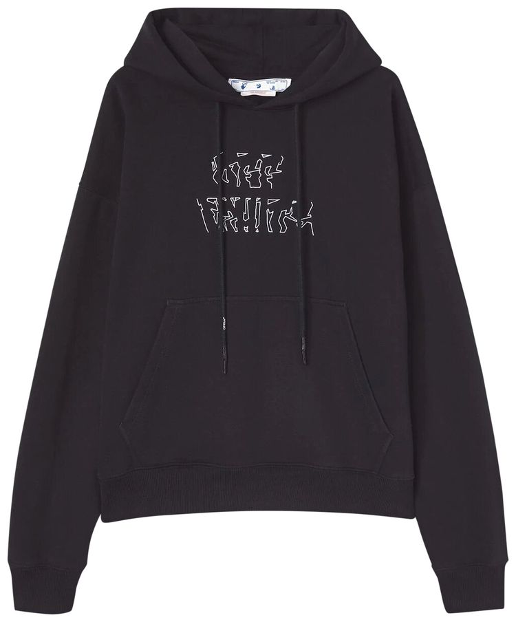 Off White Neen Arrow Skate Hoodie BlackWhite