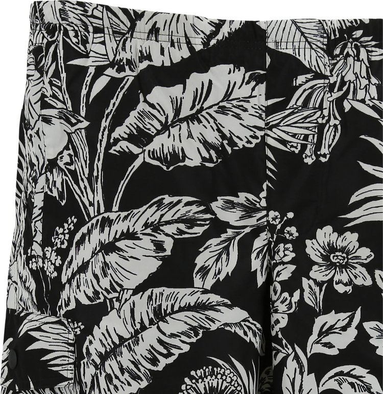 Palm Angels Jungle Parrots Swim Short BlackWhite