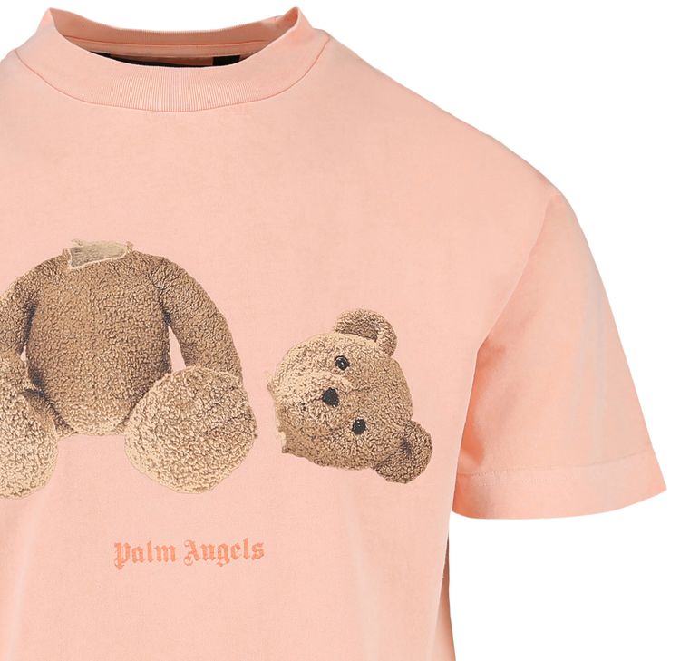 Palm Angels Bear Classic Tee Salmon Fluorescent