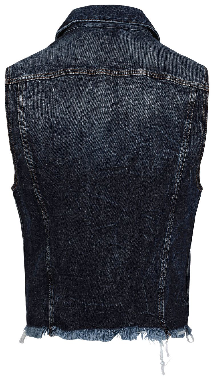 Palm Angels Denim Vest BlueBrown