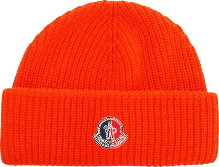 Moncler Genius Logo Patch Roll Beanie 'Red'