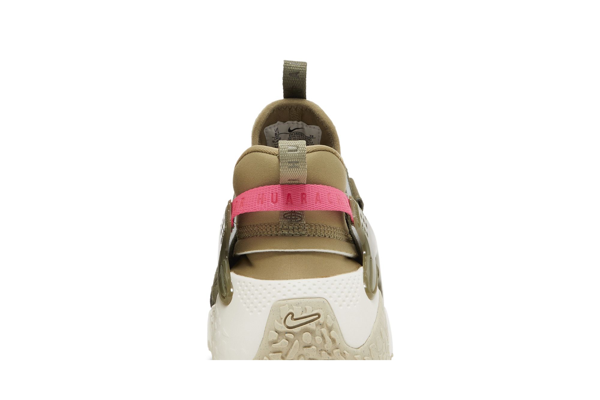 olive green and pink huaraches