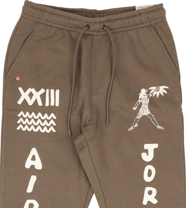 Air Jordan x Umar Rashid Fleece Logo Pants Brown