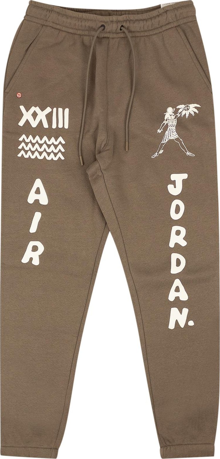 Air Jordan x Umar Rashid Fleece Logo Pants 'Brown'