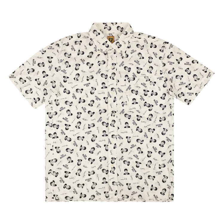 Human Made Beatles Short Sleeve Button Down Shirt White