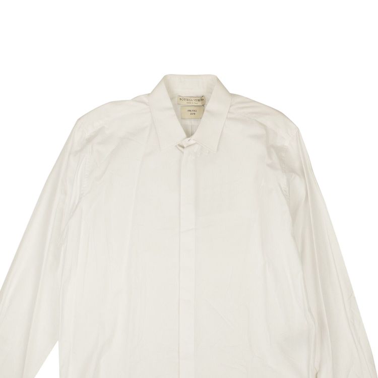 Bottega Veneta Collared Poplin Blouse White