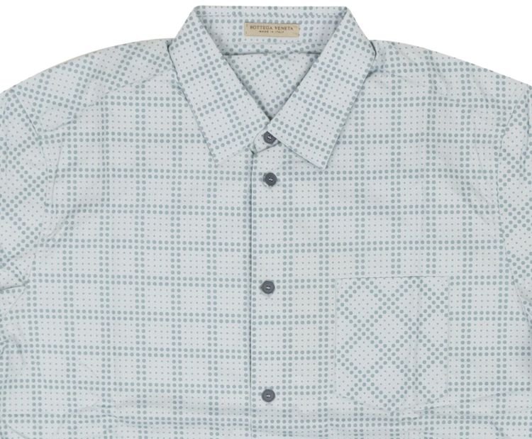 Bottega Veneta Arctic Tweed Polka Dot Blouse Blue