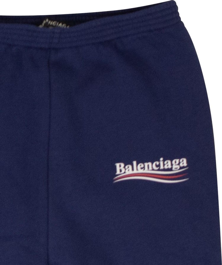 Balenciaga Kids Logo Jogging Pants Blue