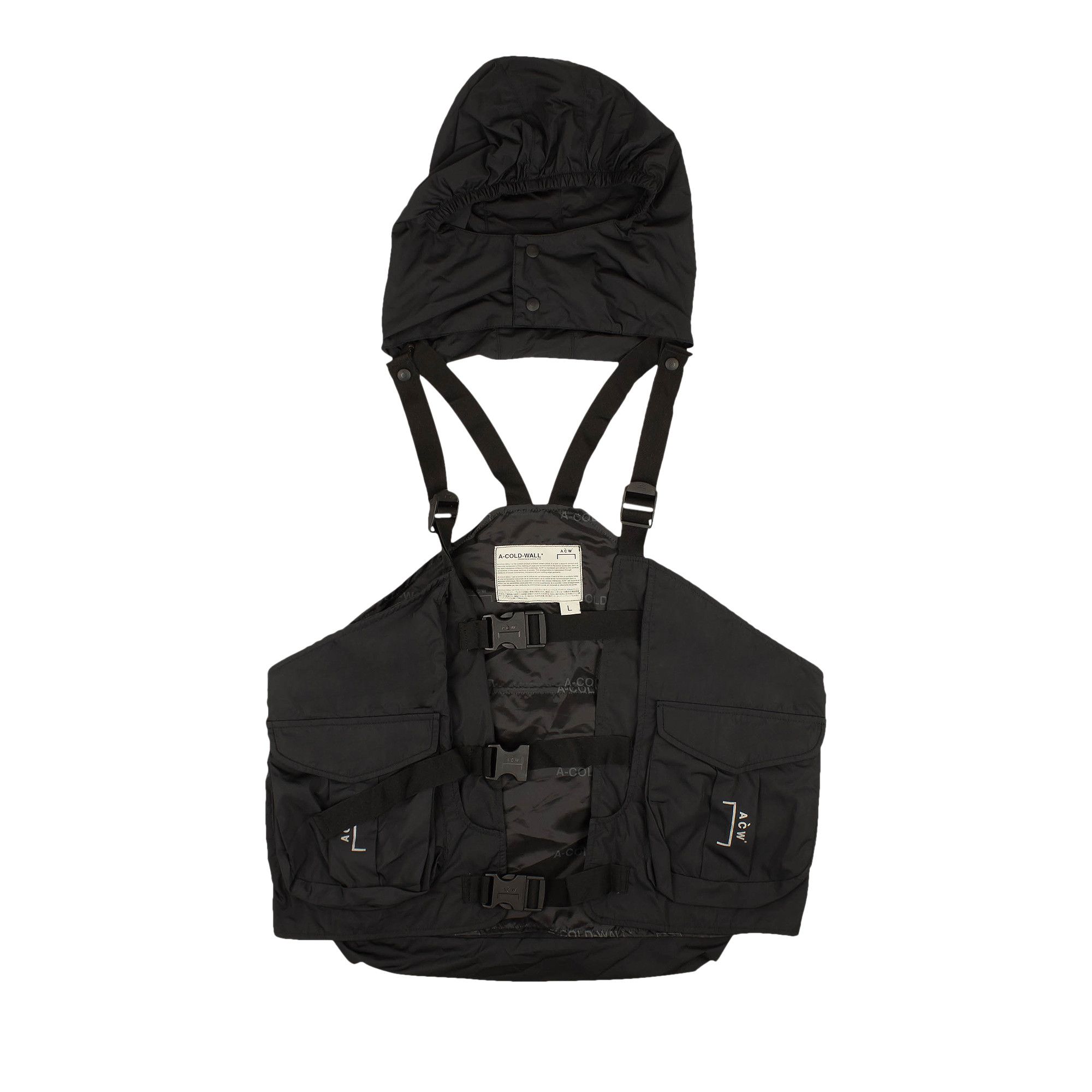 Buy A Cold Wall Harness Backpack Hooded Vest Black CW9SMV01AC BLAC GOAT AU