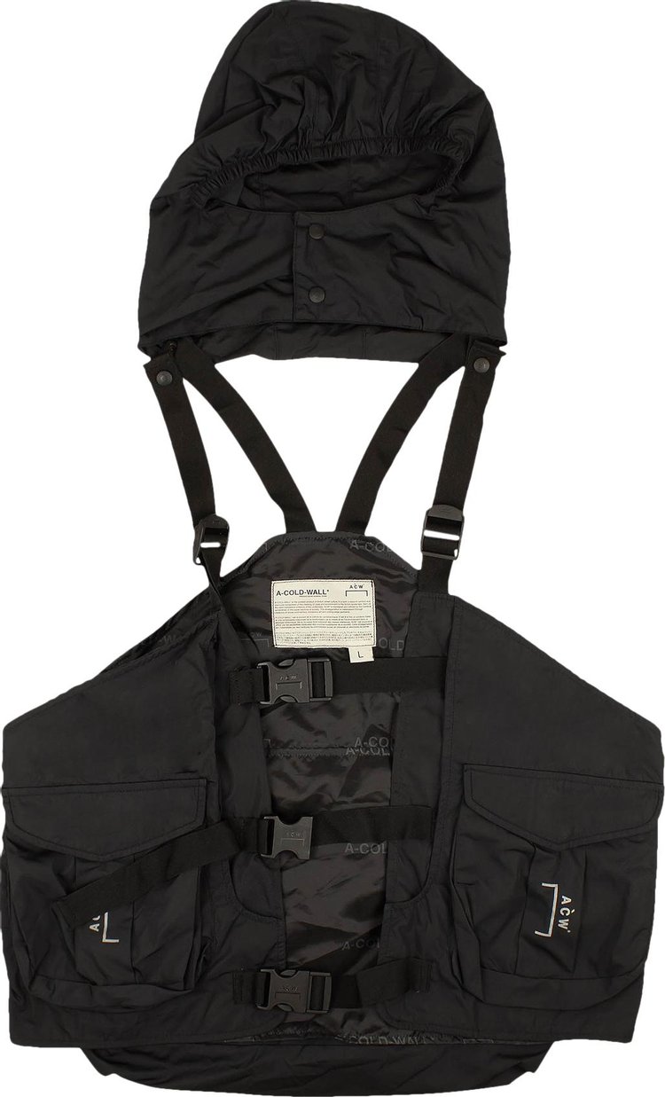Buy A-Cold-Wall* Harness Backpack Hooded Vest 'Black' - CW9SMV01AC BLAC ...