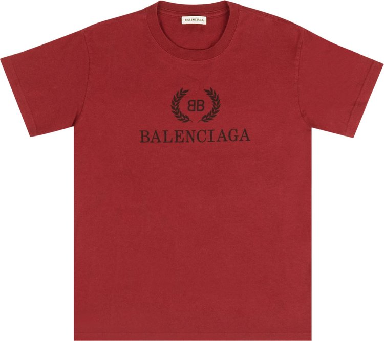 Buy Balenciaga Heavy Jersey Short-Sleeve T-Shirt 'Red' - 563712 TCV25 ...