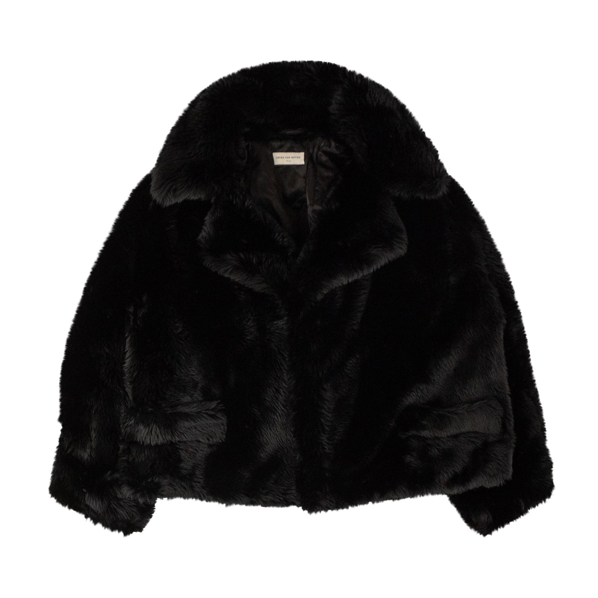 Dries van noten faux fur top
