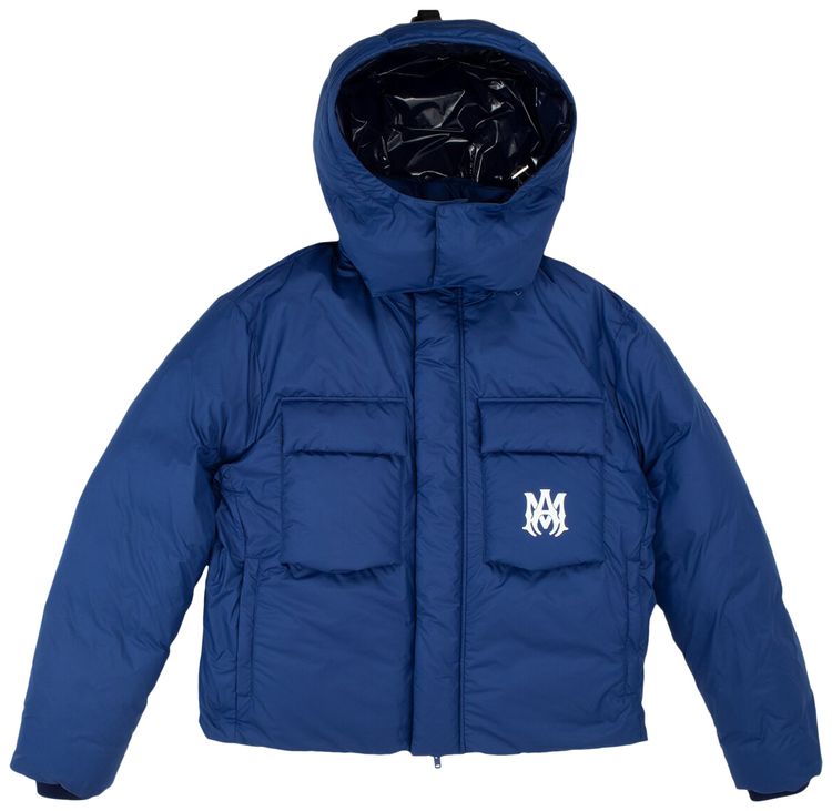 Amiri Hooded Down Puffer Jacket Blue