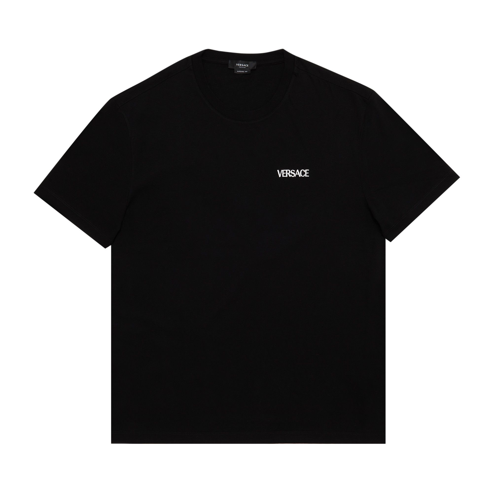 Buy Versace Medusa Flame Print Embroidered Logo T-Shirt 'Black