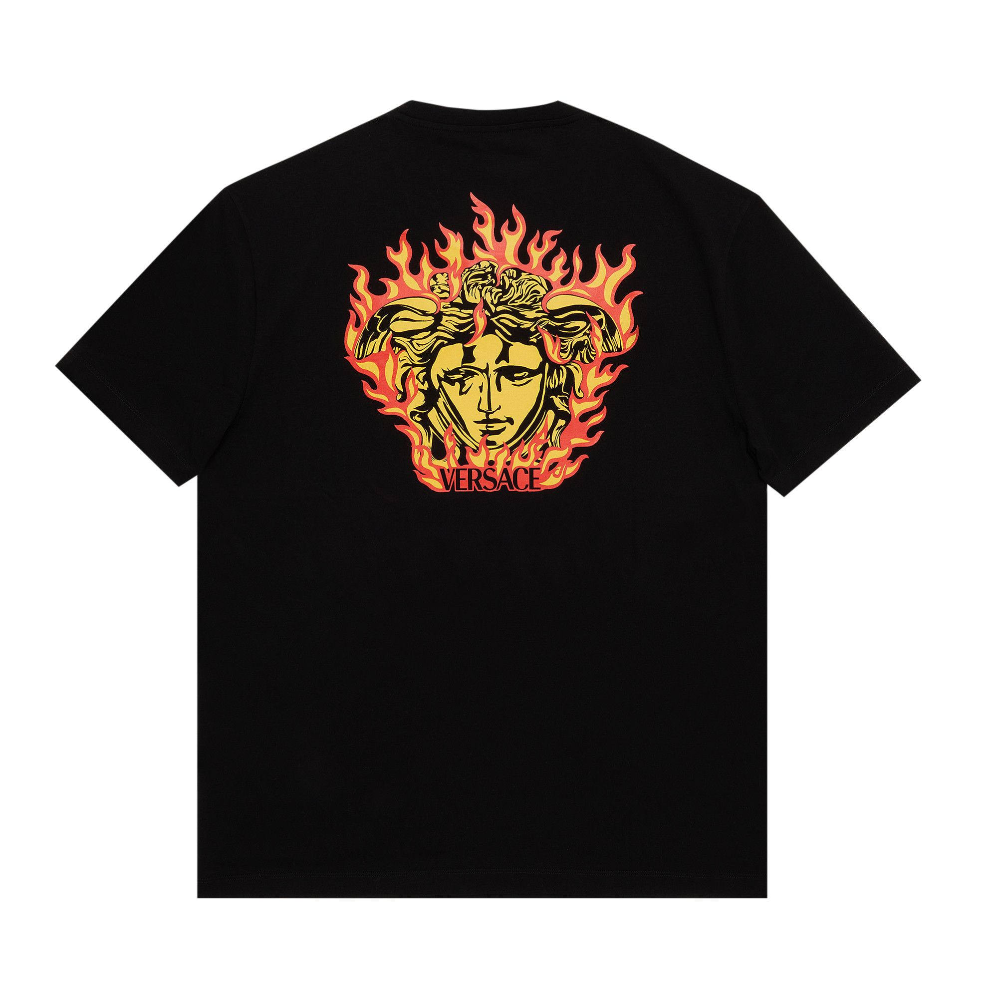 Buy Versace Medusa Flame Print Embroidered Logo T-Shirt
