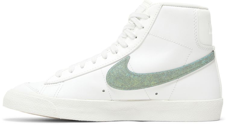 Nike Wmns Blazer Mid 77 Essential Glitter Swoosh   Dusty Sage