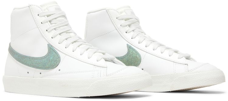 Nike Wmns Blazer Mid 77 Essential Glitter Swoosh   Dusty Sage