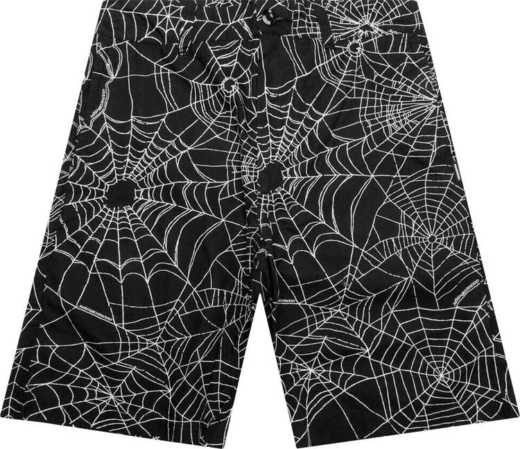 Neighborhood Spiderweb Short Pants 'Black'