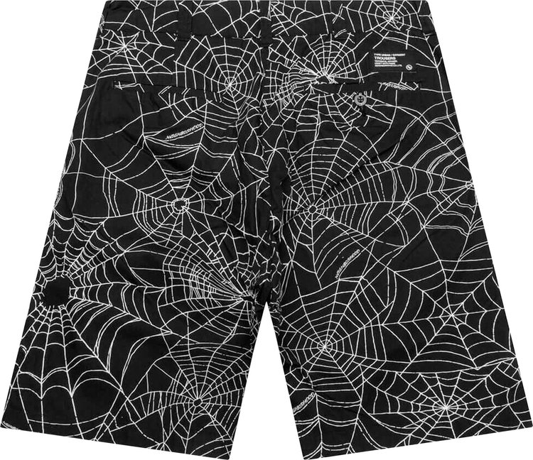 Neighborhood Spiderweb Short Pants Black