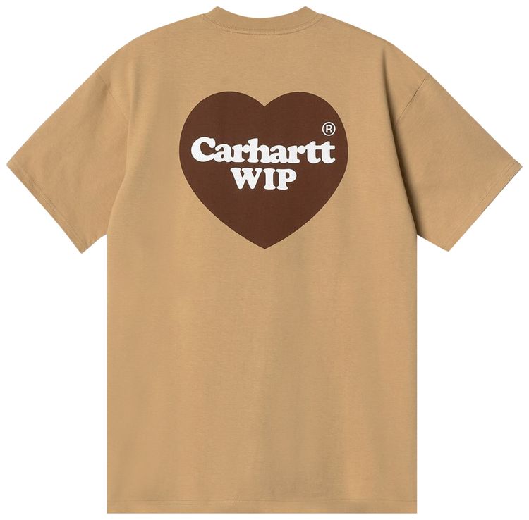 Carhartt WIP Double Heart T Shirt Dusty Hamilton Brown