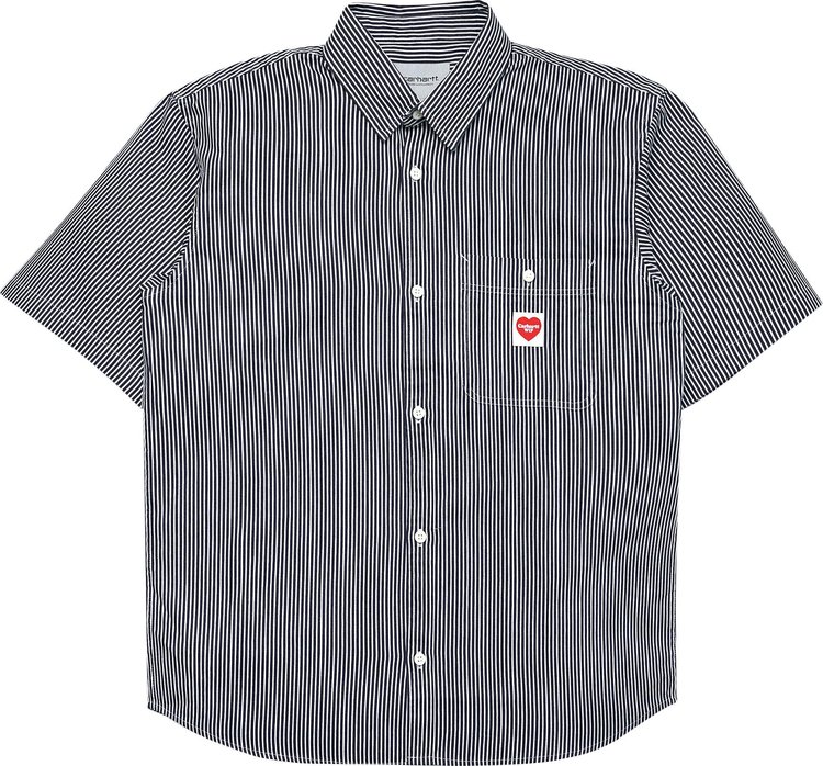Carhartt WIP Short-Sleeve Terrell Shirt 'Dark Navy/Wax'