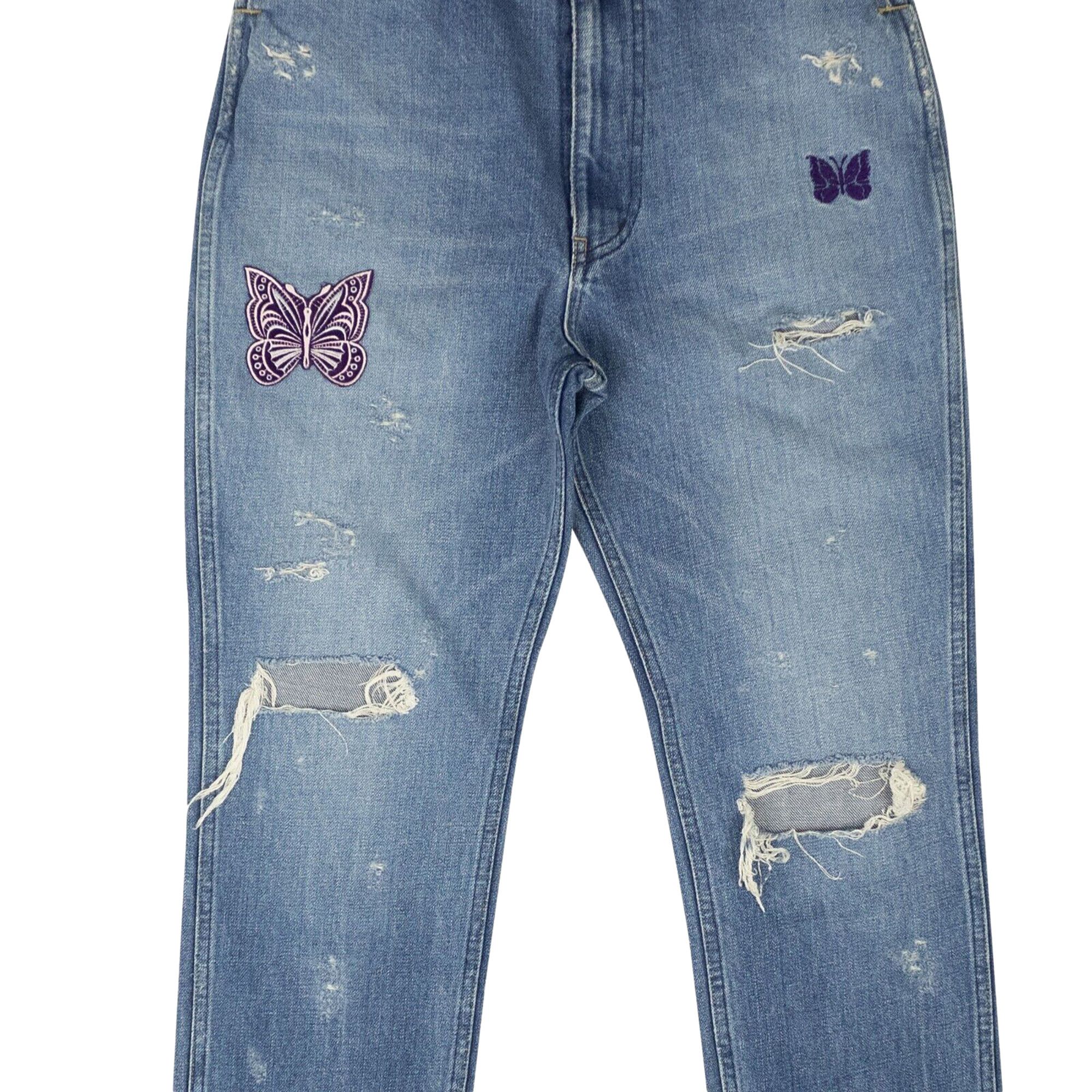 n*n様 Needles Papillon Patches Straight J Needles Papillon Patches デニム パンツ Needles - NEEDLES Papillon