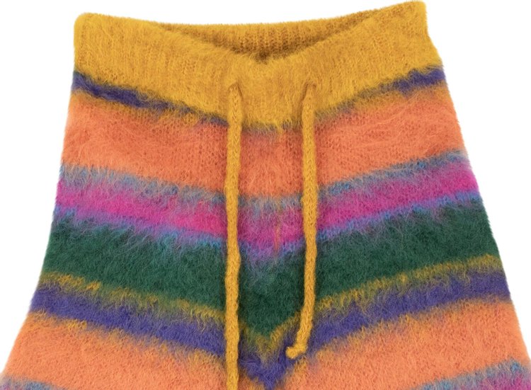 Marni Striped Mohair Wool Knee Pants Multicolor