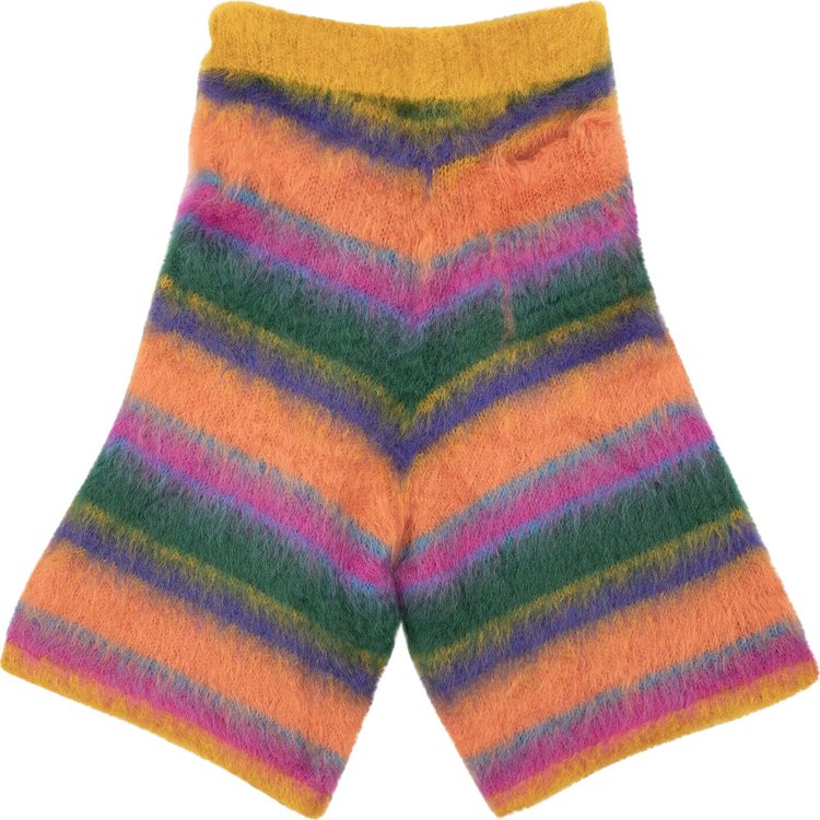 Marni Striped Mohair Wool Knee Pants Multicolor