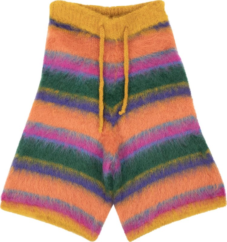 Marni Striped Mohair Wool Knee Pants 'Multicolor'