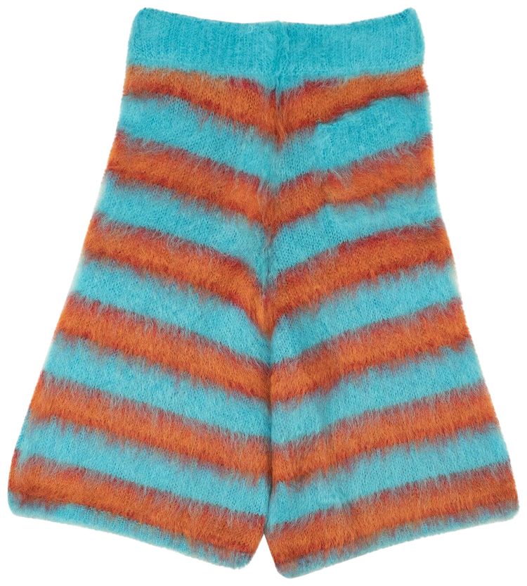Marni Mohair Fuzzy Wuzzy Brushed Shorts Turquoise