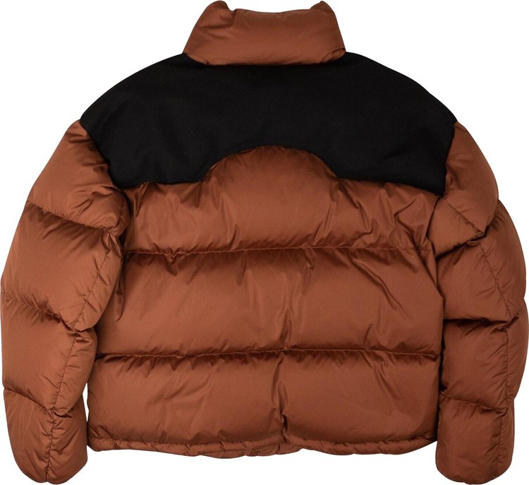 Moncler Genius x Palm Angels Logo Patch Down Jacket Brown