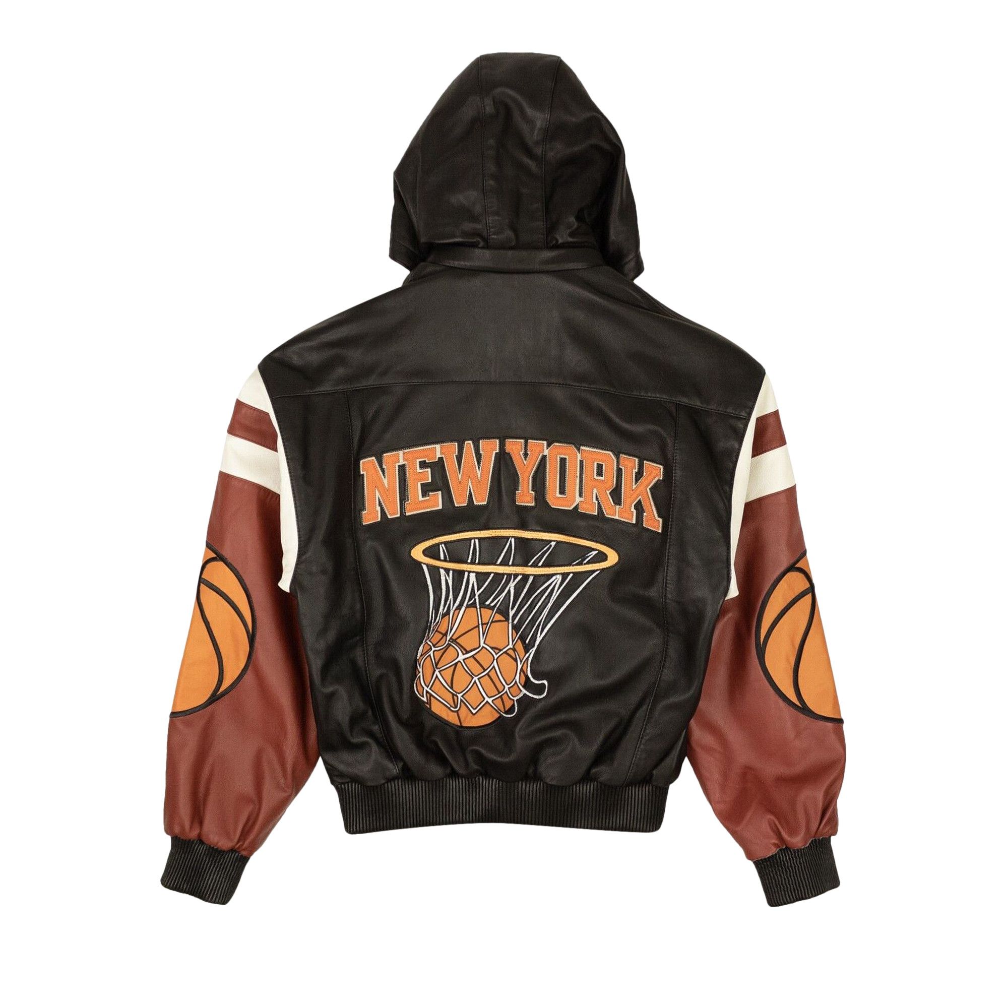 Buy Just Don New York Basketball Leather Jacket Black 33JUSH03P 226851 98 GOAT
