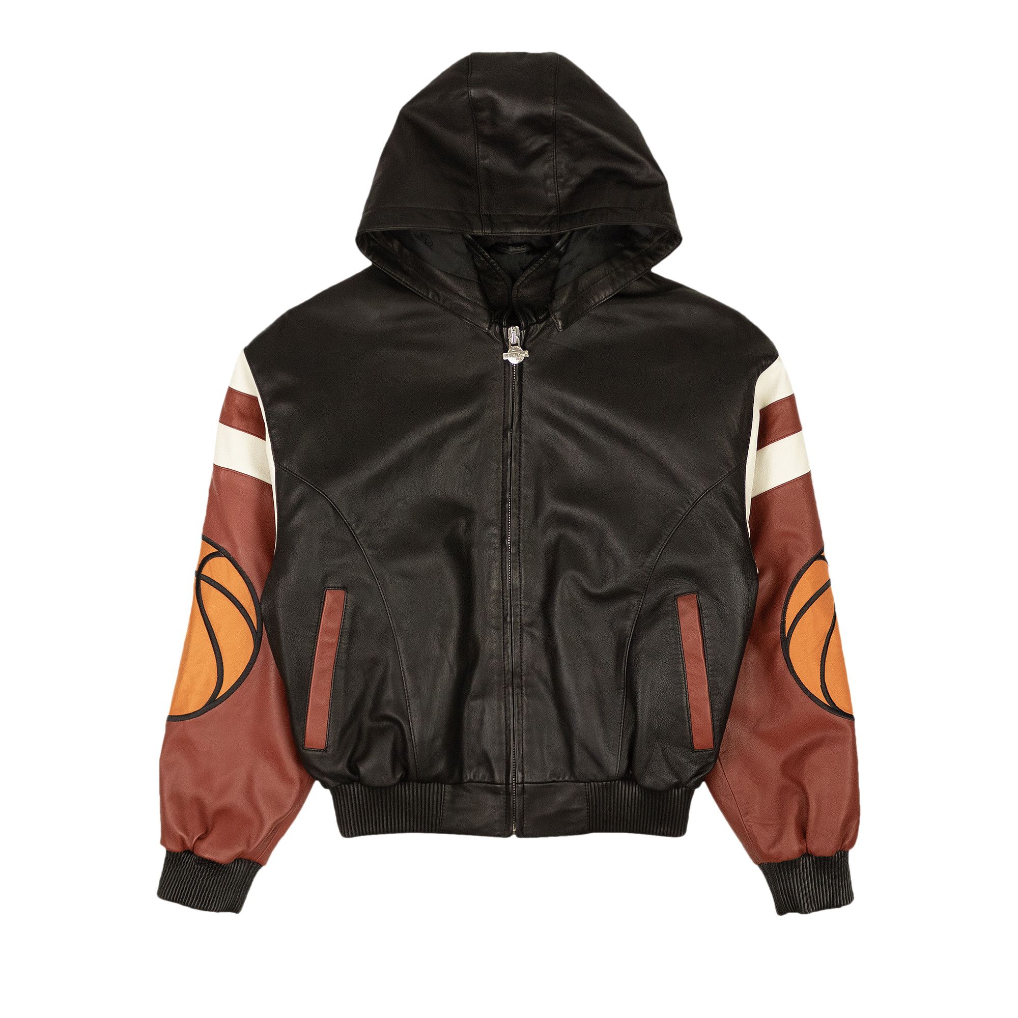 Basketball leather jacket on sale