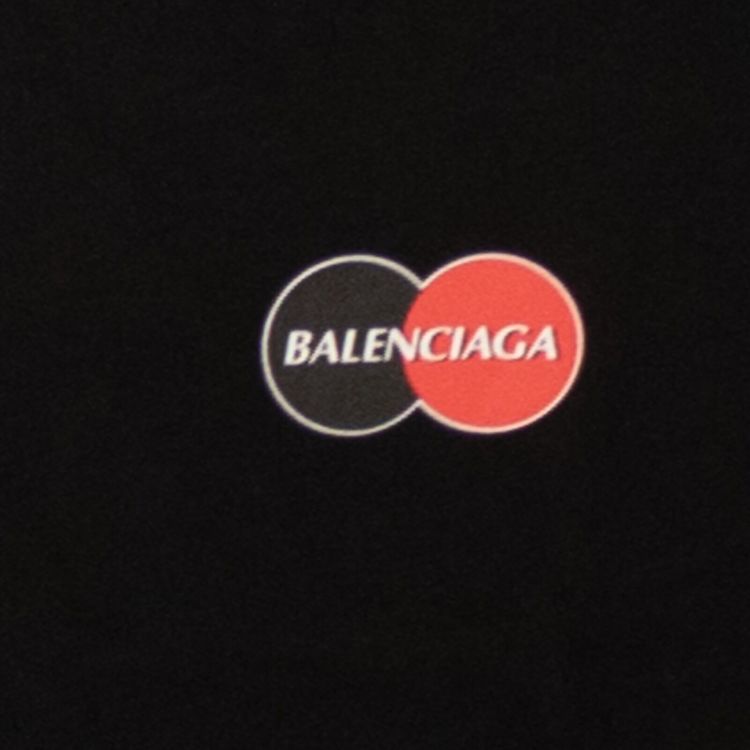 Balenciaga Credit Card Logo T Shirt Black