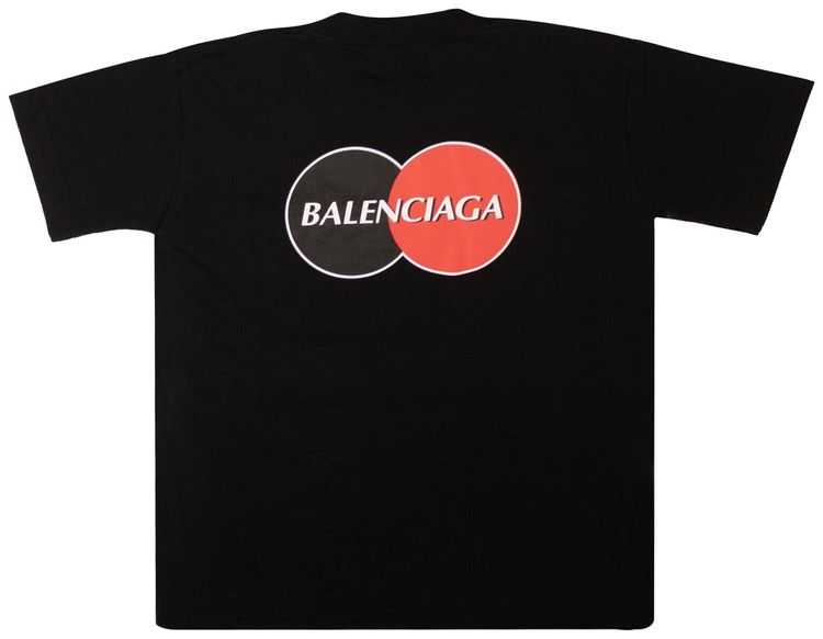 Balenciaga Credit Card Logo T Shirt Black
