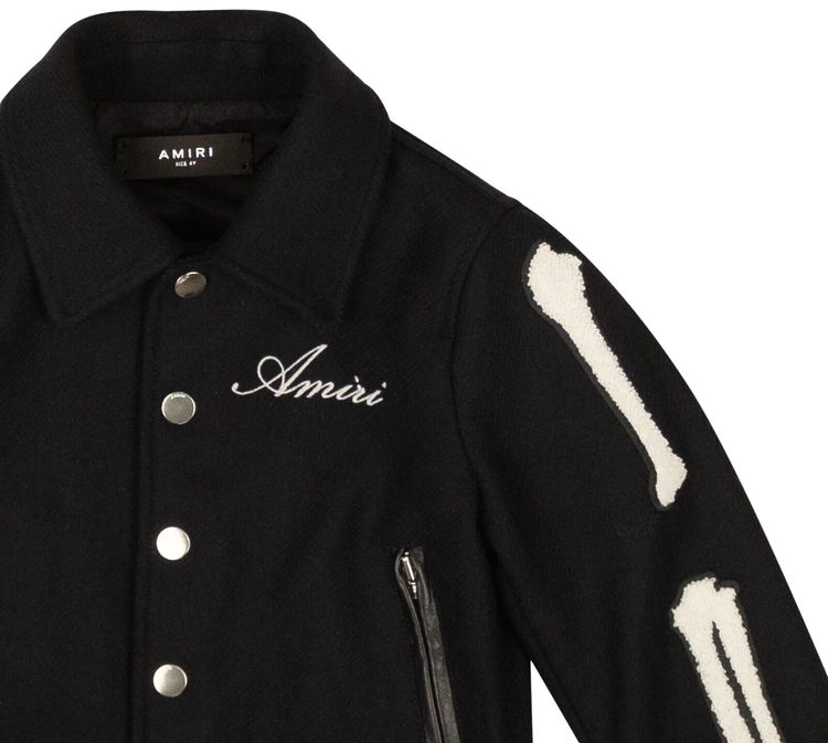 Amiri Applique Bones Jacket Black