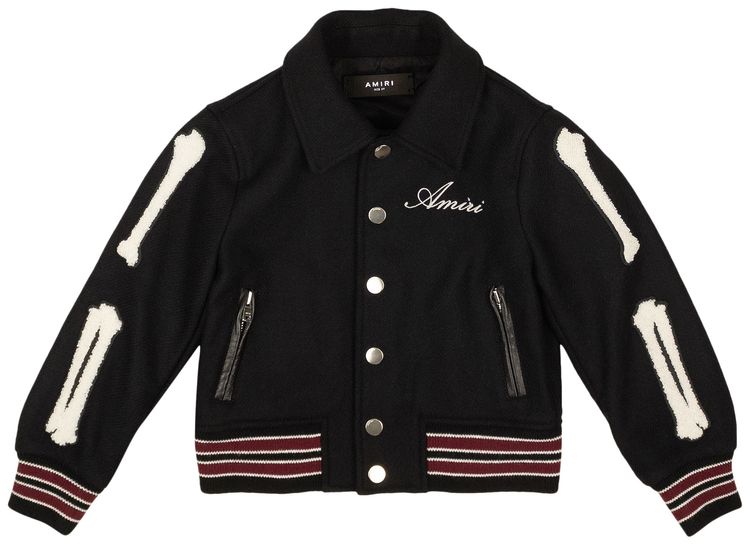 Amiri Applique Bones Jacket Black
