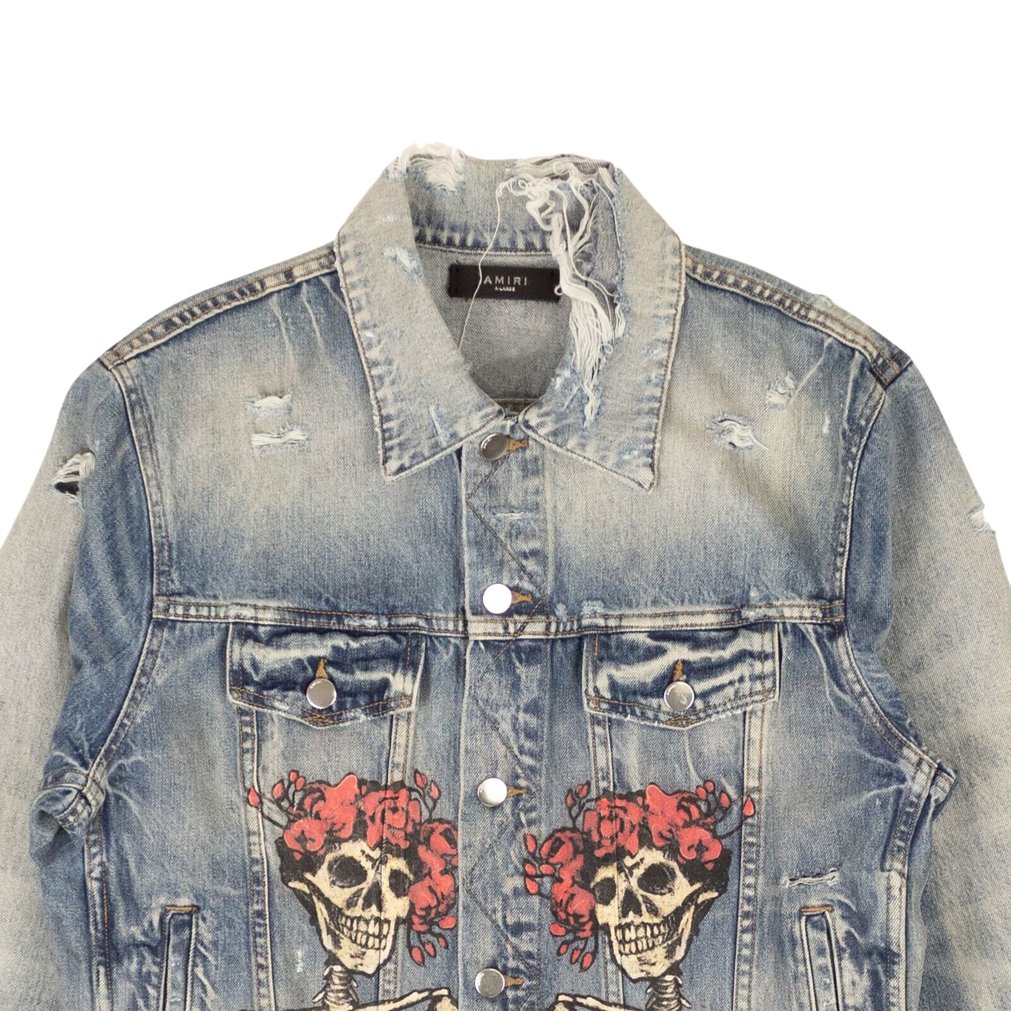 ジャケット・アウター AMIRI GRATEFUL DEAD skull rose denim jk AMIRI GRATEFUL DEAD skull rose denim jk