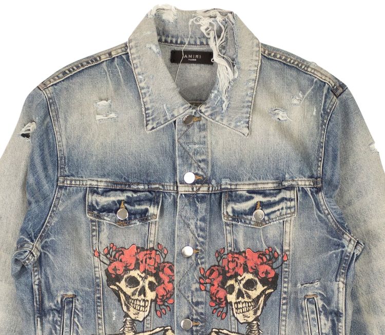 Amiri Grateful Dead Trucker Denim Jacket Blue