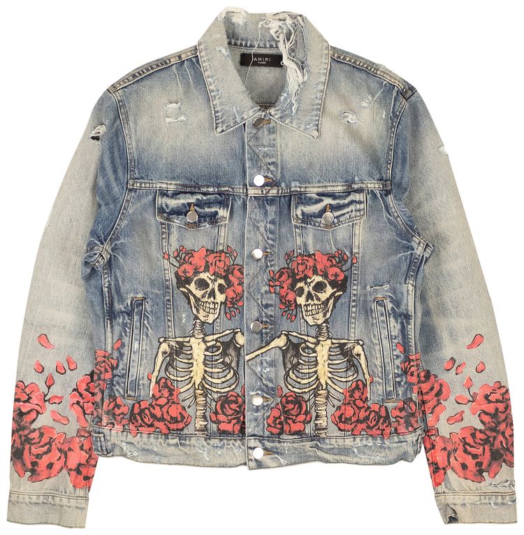 Amiri Grateful Dead Trucker Denim Jacket Blue