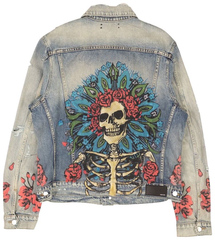 Amiri Grateful Dead Trucker Denim Jacket Blue
