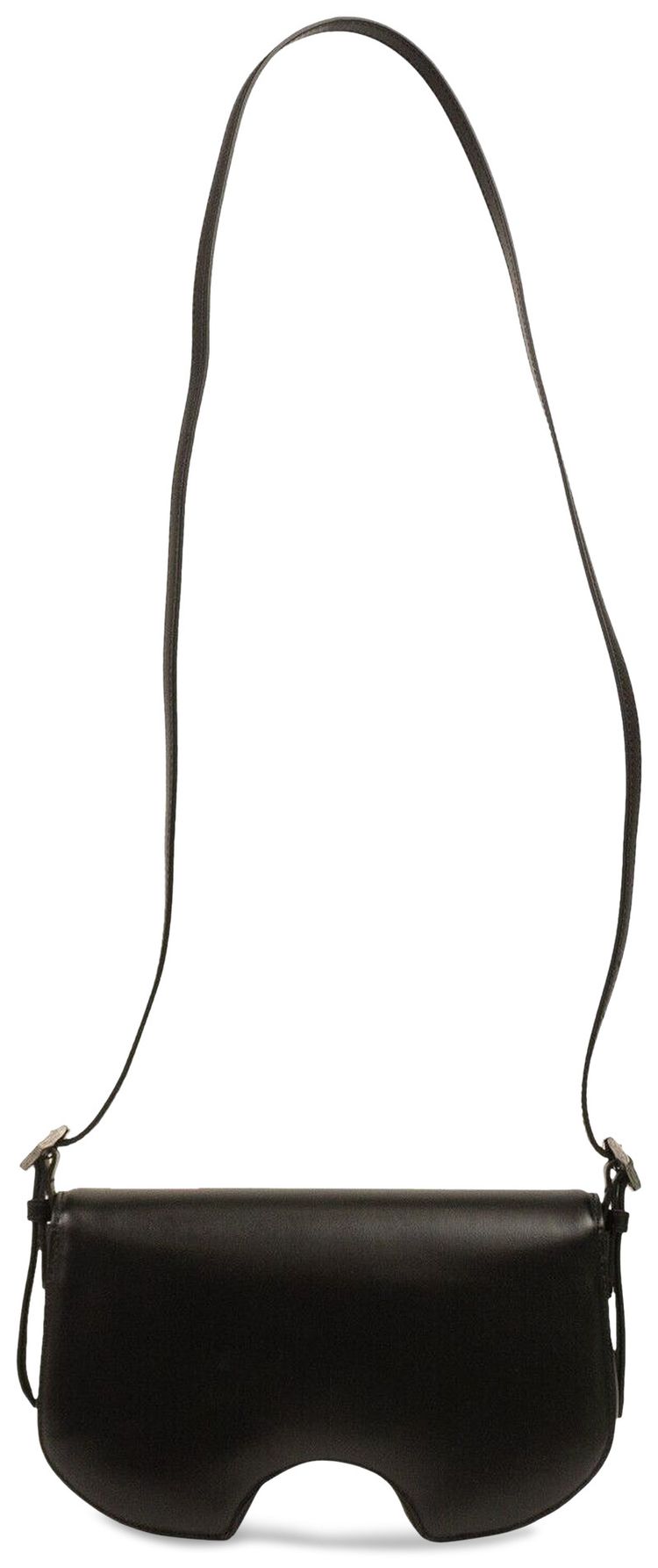 Off White Swiss Flap Crossbody Bag Black