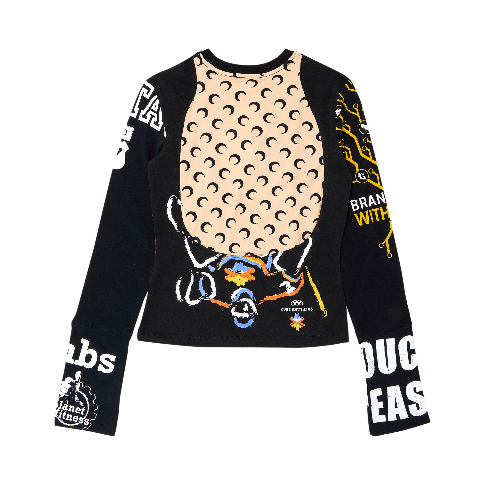 MARINE SERRE::Tシャツ:M[RESALE] Regenerated Graphic T-Shirts Veiled Cap • Marine Serre