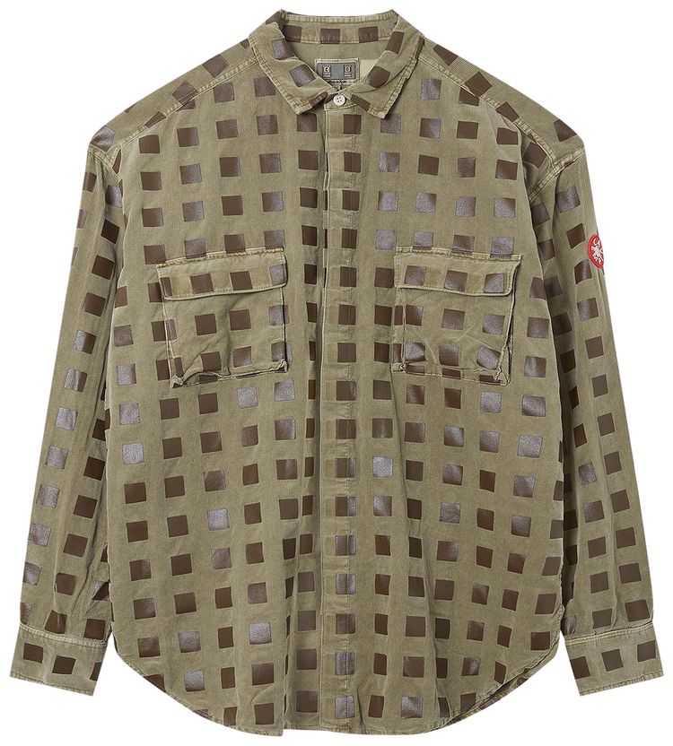 Cav Empt Overdye Cord Dot Big Shirt Khaki