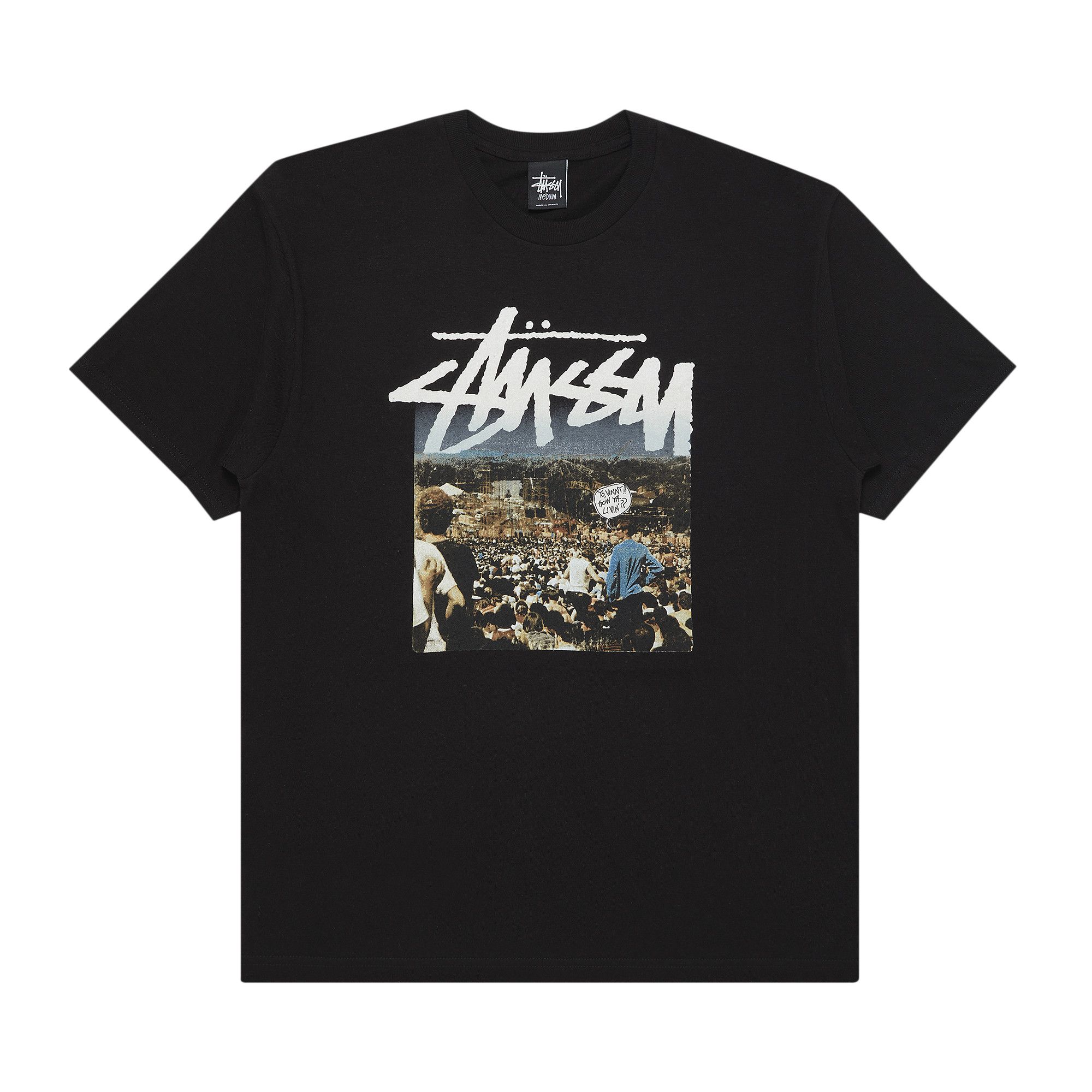 Buy Stussy Yo, Vinny!! How Ya Livin?? Crowd Tee 'Black' - 0535  100000103GYVHYLT BLAC | GOAT